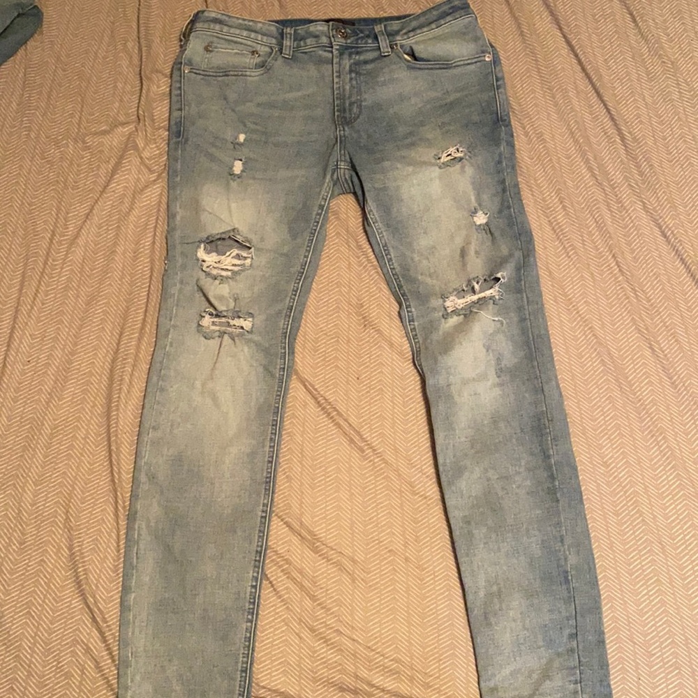 PacSun distressed skinniest jeans blue 31 x 32